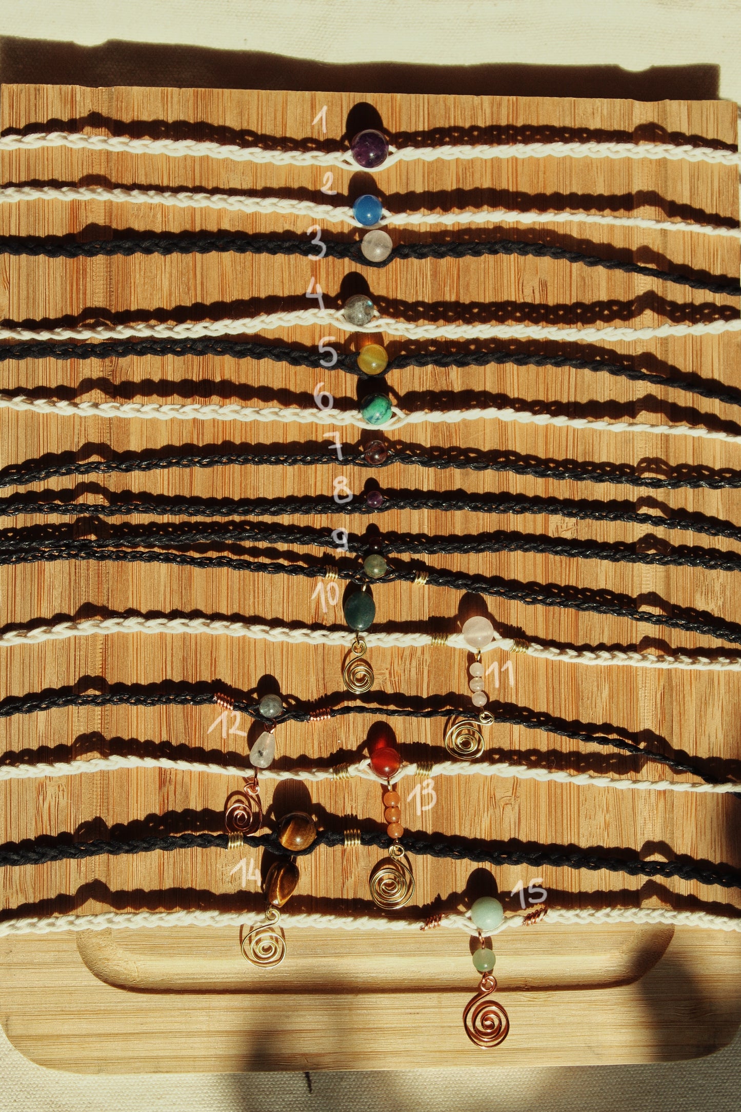 Chokers macrame con pietre