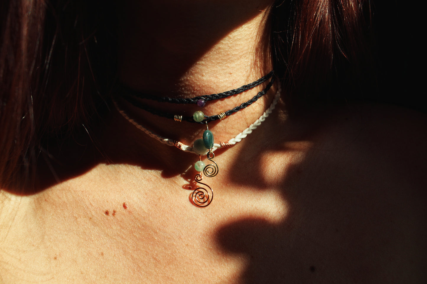 Chokers macrame con pietre