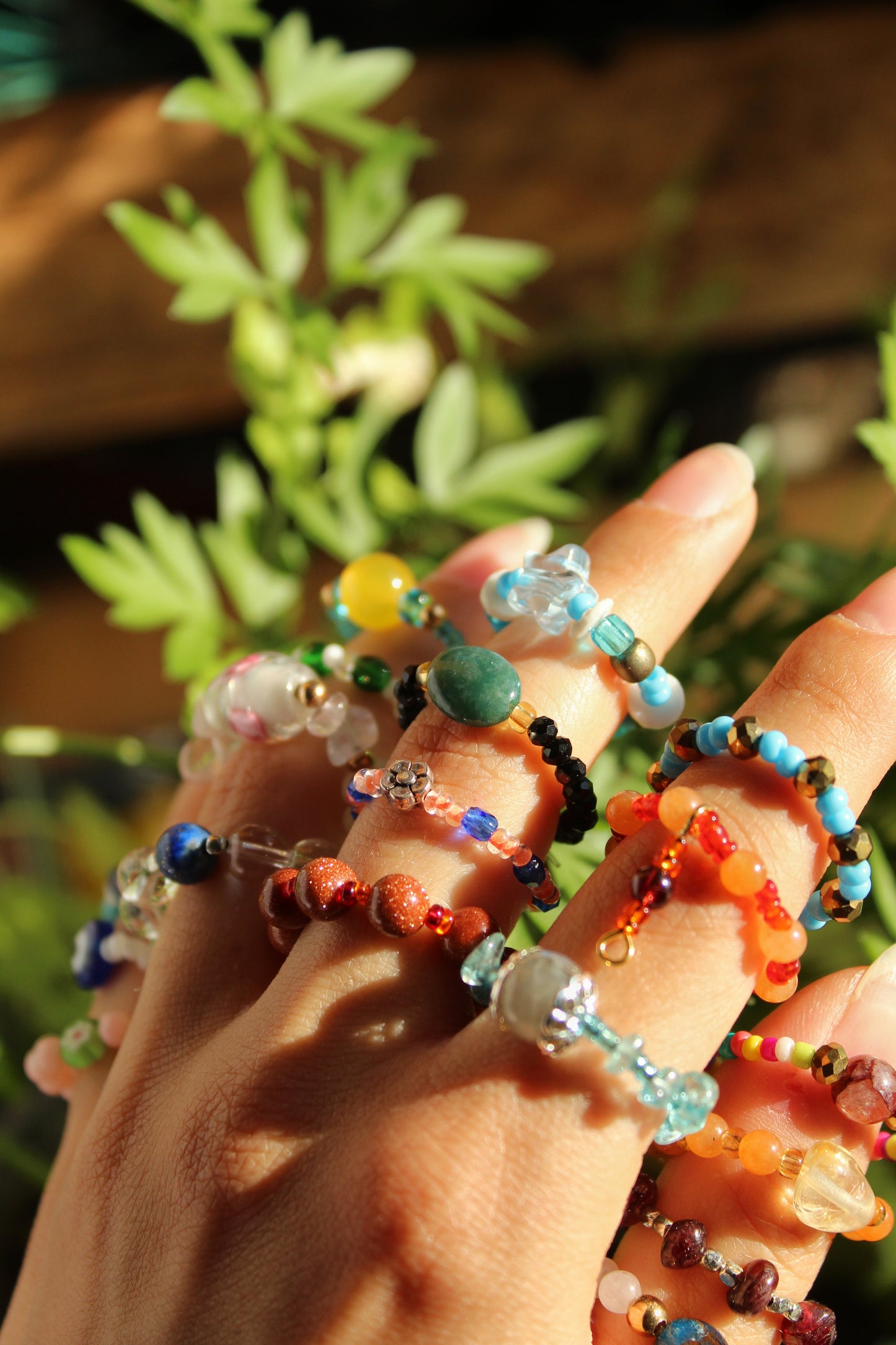 Whimsy crystal rings