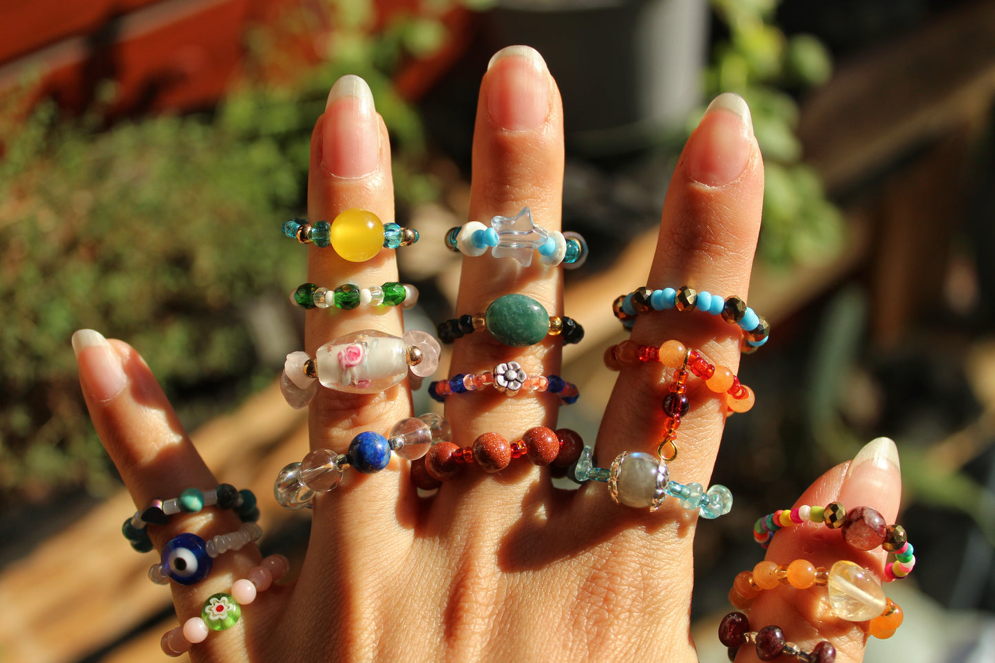 Whimsy crystal rings