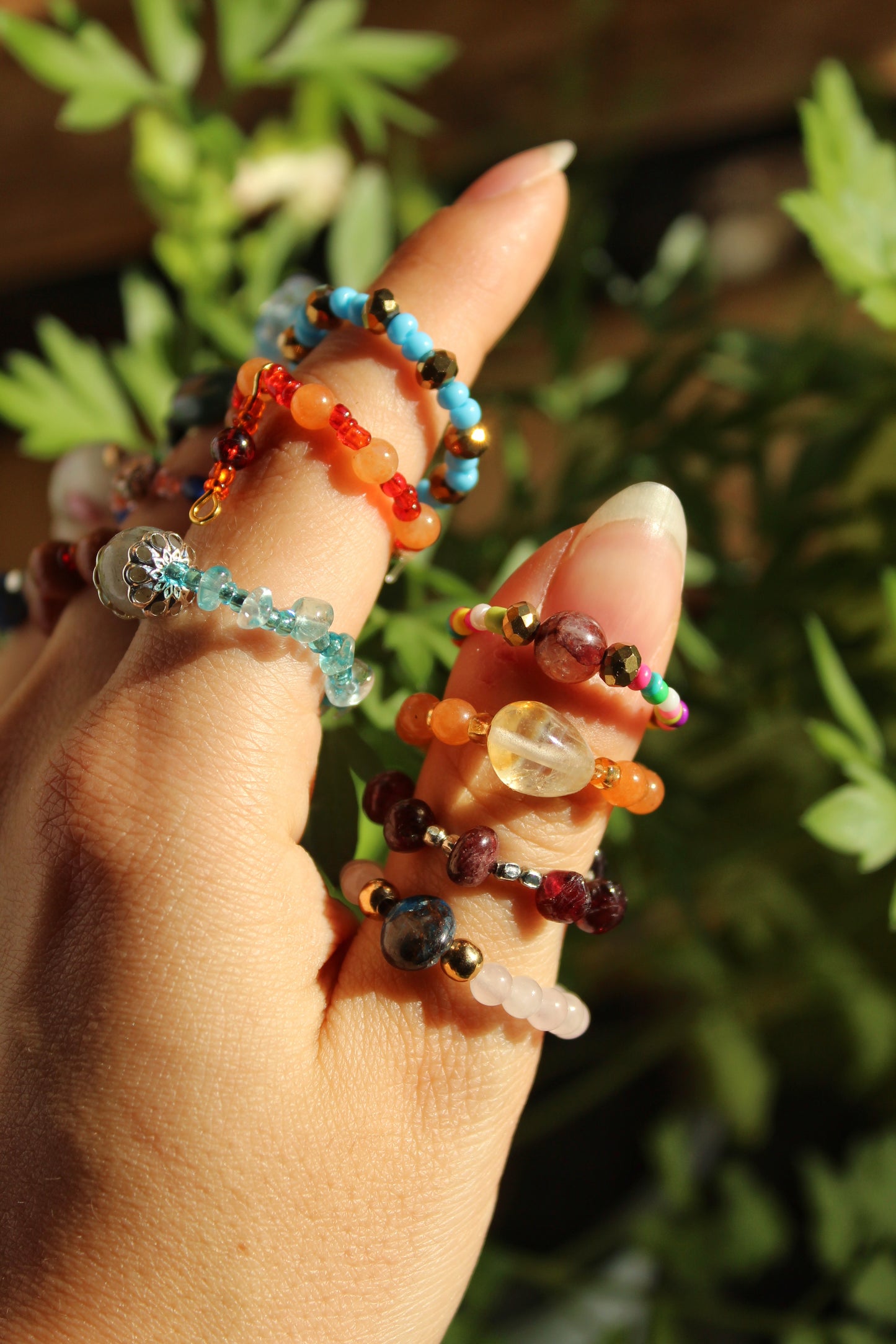 Whimsy crystal rings